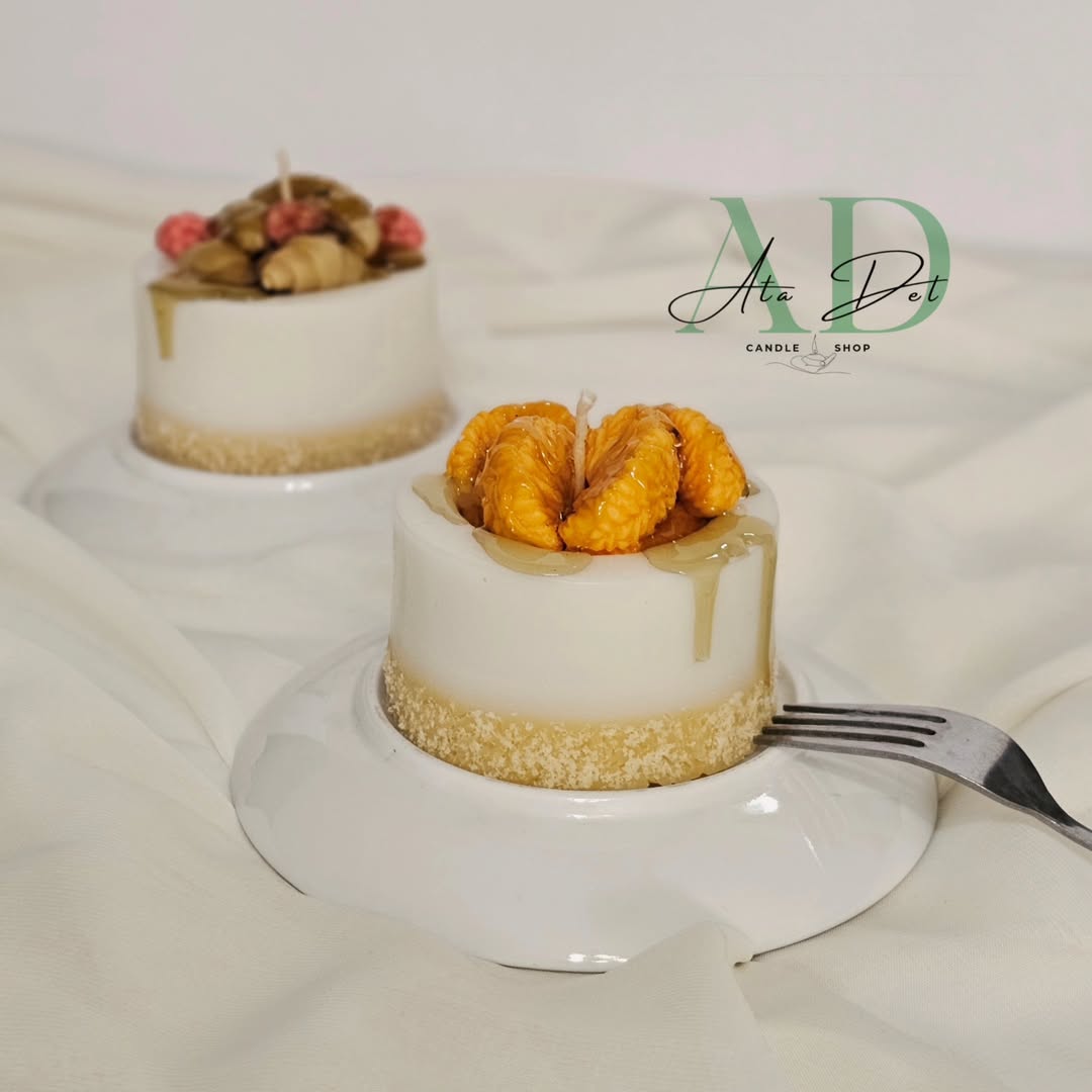 شمع چیز کیک پرتقال